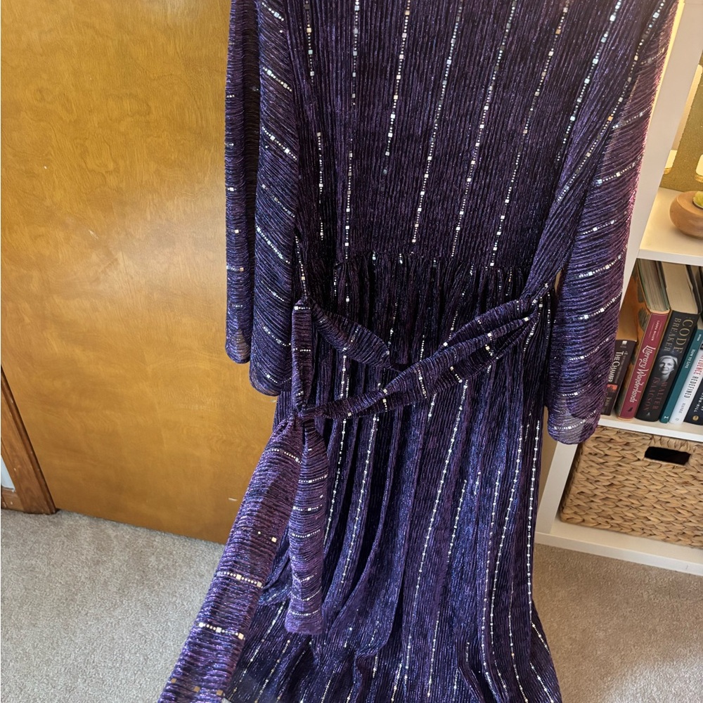 SHEIN Purple Long Sleeve Dress